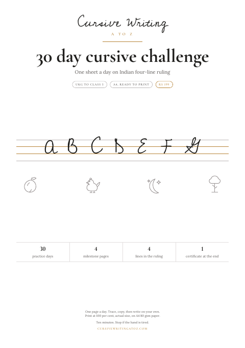 30-day challenge, page 1 of 37: the cover of the 30 day challenge